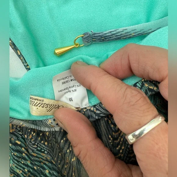 Bellissima Swimwear Monte Carlo Aqua and Black Monokini - Picture 8 of 12